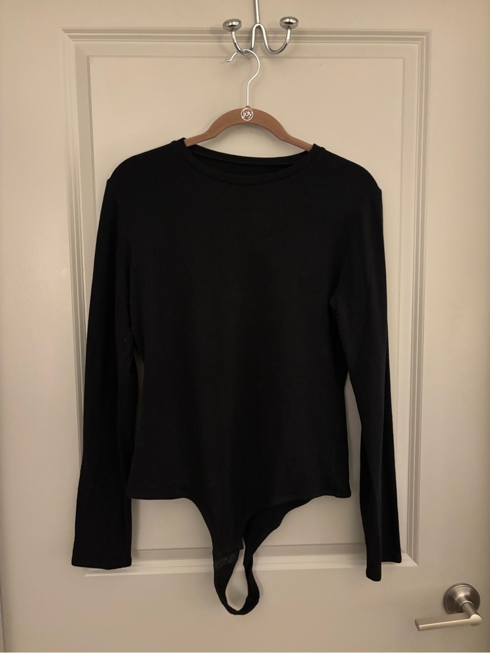 Madewell Black Long-Sleeve Bodysuit Top - Women